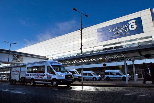 Flying Scot Shuttle outside Glasgow Aiport